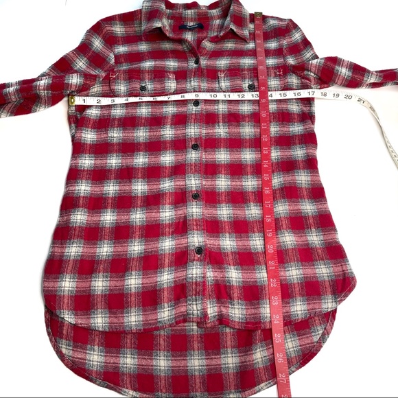 Madewell Red Ex-Boyfriend Fairfax Plaid Flannel Small - Picture 8 of 8